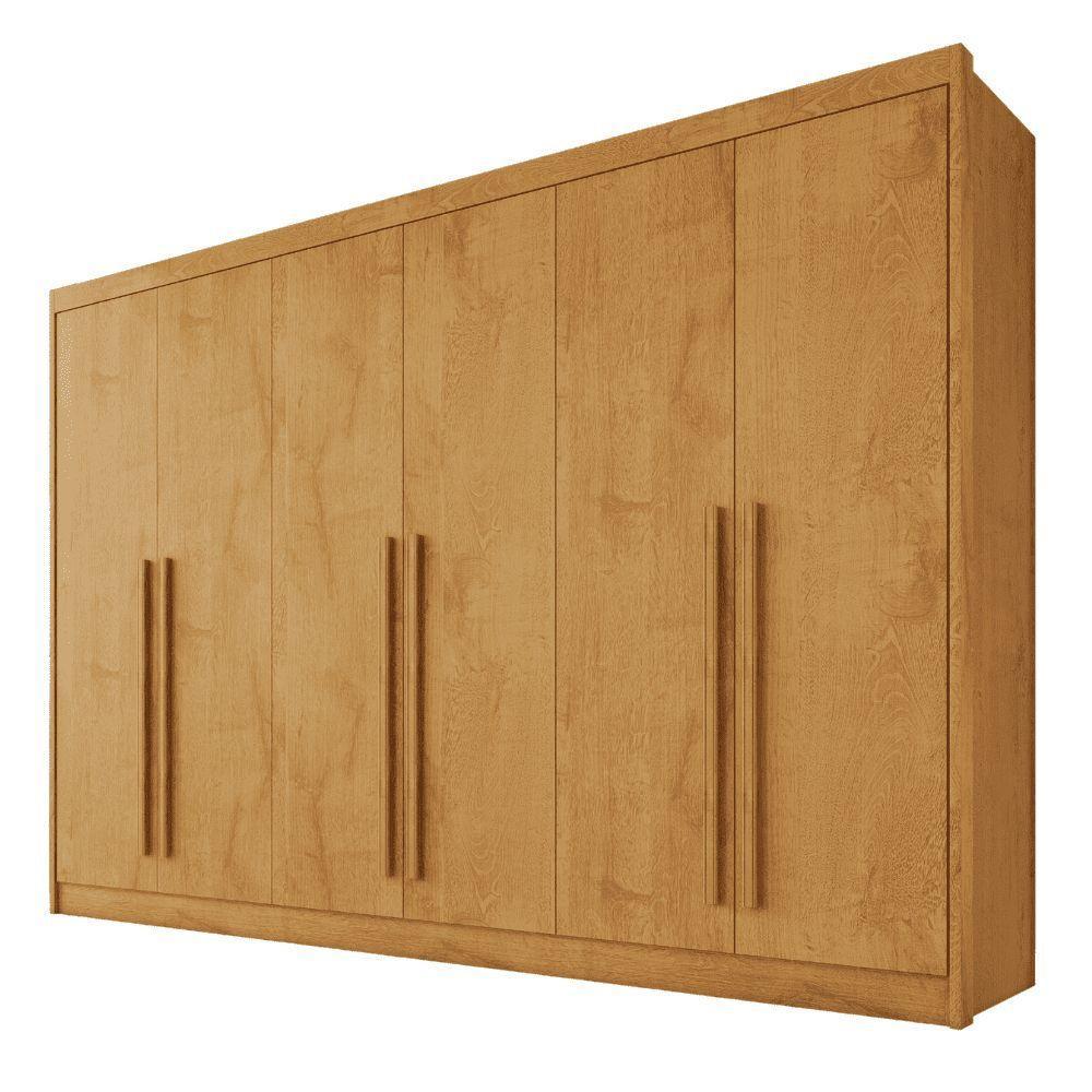 Guarda Roupas Casal 6 Portas 4 Gavetas 100% Mdf Chipre Madeirado - 1