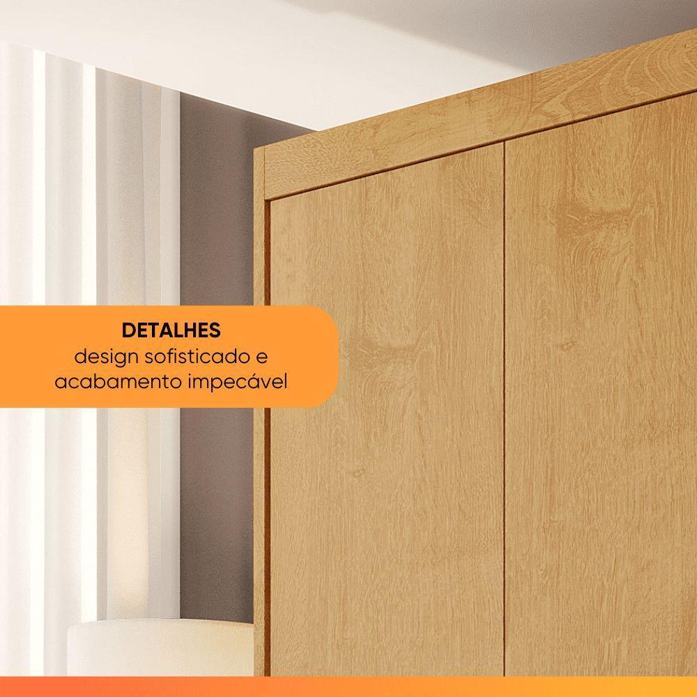 Guarda Roupas Casal 6 Portas 4 Gavetas 100% Mdf Chipre Madeirado - 8