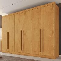 Guarda Roupas Casal 6 Portas 4 Gavetas 100% Mdf Chipre Madeirado - 2