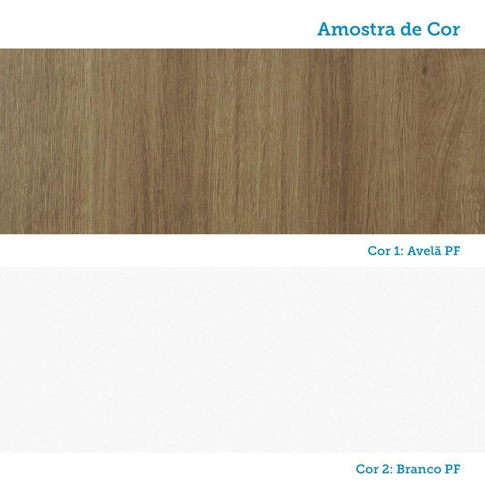 Quarto 8 Portas 6 Gavetas Cabeceira Cs Paris Luciane Móveis Avelã Pf-branco Pf - 8