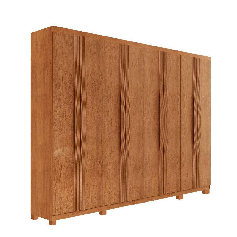 Guarda Roupa Casal Dunas 8 Portas 4 Gavetas Moderna Mobília Naturalle - 2