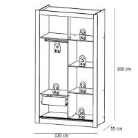 Guarda Roupa Solteiro City 2 Portas Branco Acetinado - Thb - 3