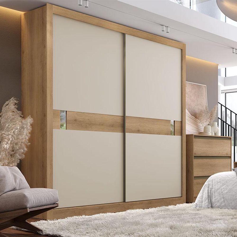 Guarda Roupa Casal Copenhagen 2 Portas Capuccino Off White Cacau Flex - Thb - 5