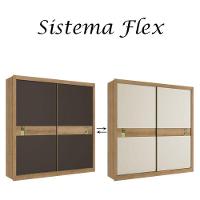 Guarda Roupa Casal Copenhagen 2 Portas Capuccino Off White Cacau Flex - Thb - 3