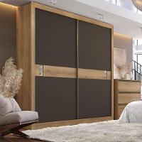 Guarda Roupa Casal Copenhagen 2 Portas Capuccino Off White Cacau Flex - Thb - 6