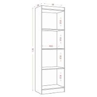 Guarda Roupa Casal Porto 8 Portas 4 Gavetas E Armário Multiuso 2 Portas New Branco Brilho – Aramóveis - 7