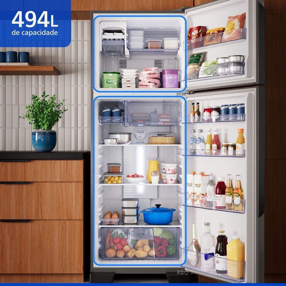 Geladeira Panasonic BT71 Black Inox Look Duplex Frost Free 494L Inverter A - NR-BT71PV4BA 110V - 10