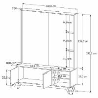 Home Tucumã 1.4 Tv Até 60 Pol. Pés De Madeira Maciça E Led Nature-off White - 3