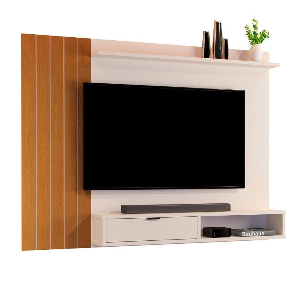 Painel Jb 5001 Suspenso Sala Para Tv's Até 43 Polegadas Off White-naturale - 1