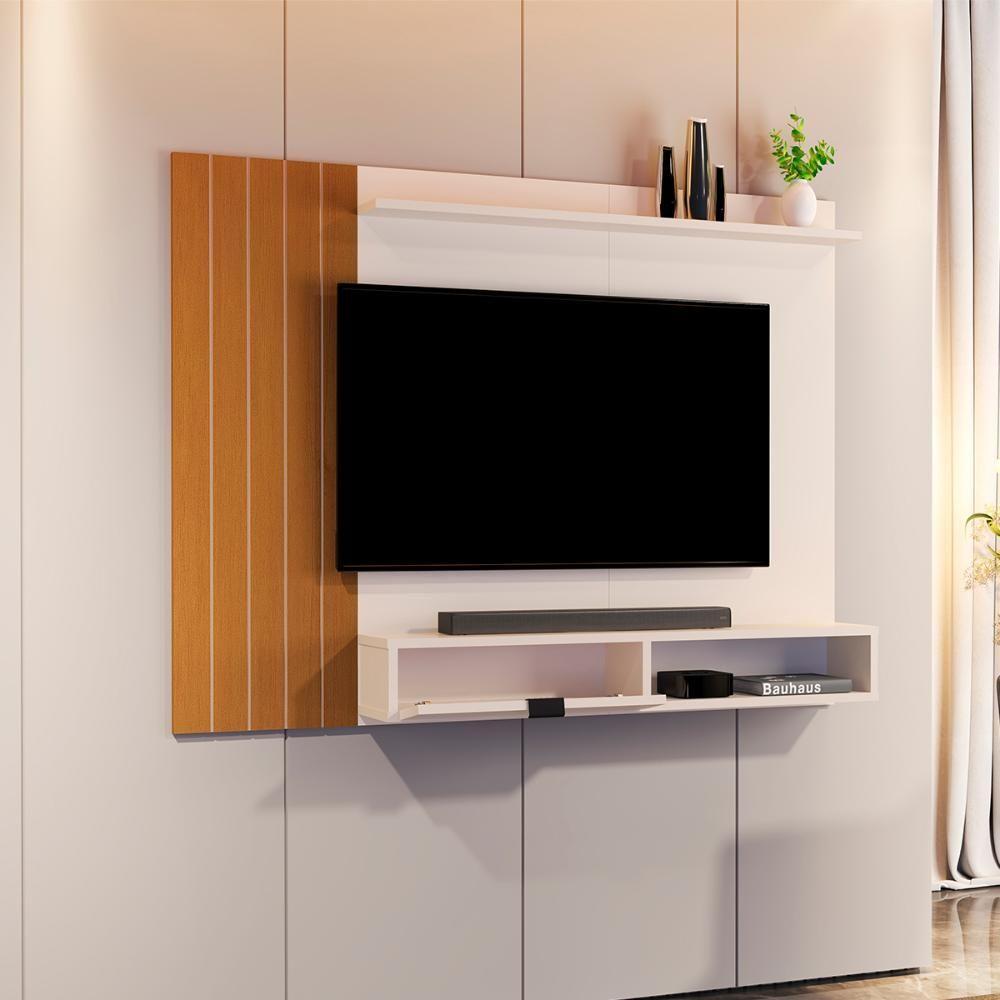 Painel Jb 5001 Suspenso Sala Para Tv's Até 43 Polegadas Off White-naturale - 3