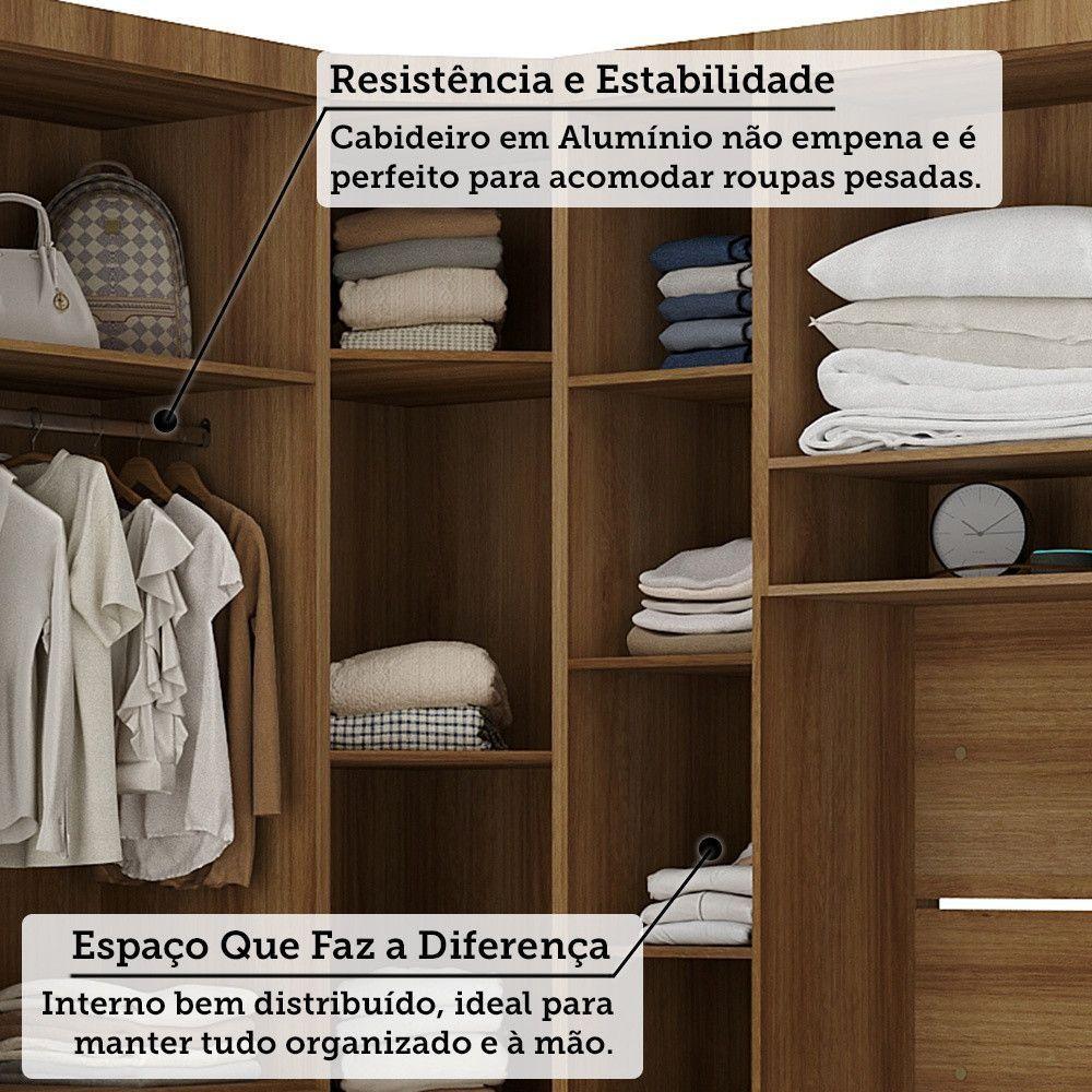 Quarto 7 Portas 5 Gavetas Cab Cs Paris Master Luciane Móveis Avelã Pf-cinammon Pf - 5