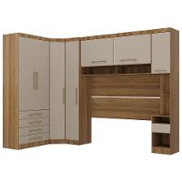 Quarto 7 Portas 5 Gavetas Cab Cs Paris Master Luciane Móveis Avelã Pf-cinammon Pf - 2