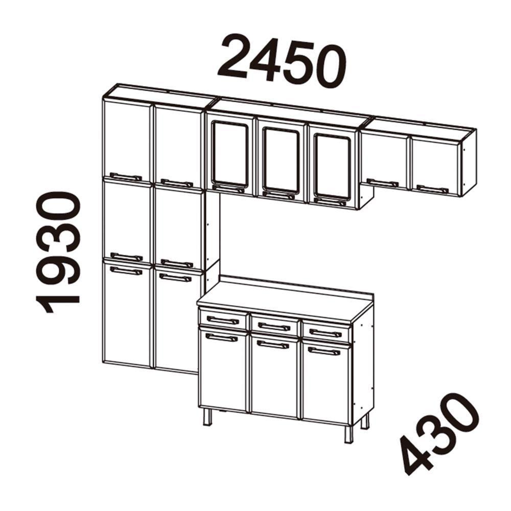 Cozinha De Aço Completo Telasul Topázio C/ Vidro 4 Peças Branco Com Preto Branco Com Preto - 5