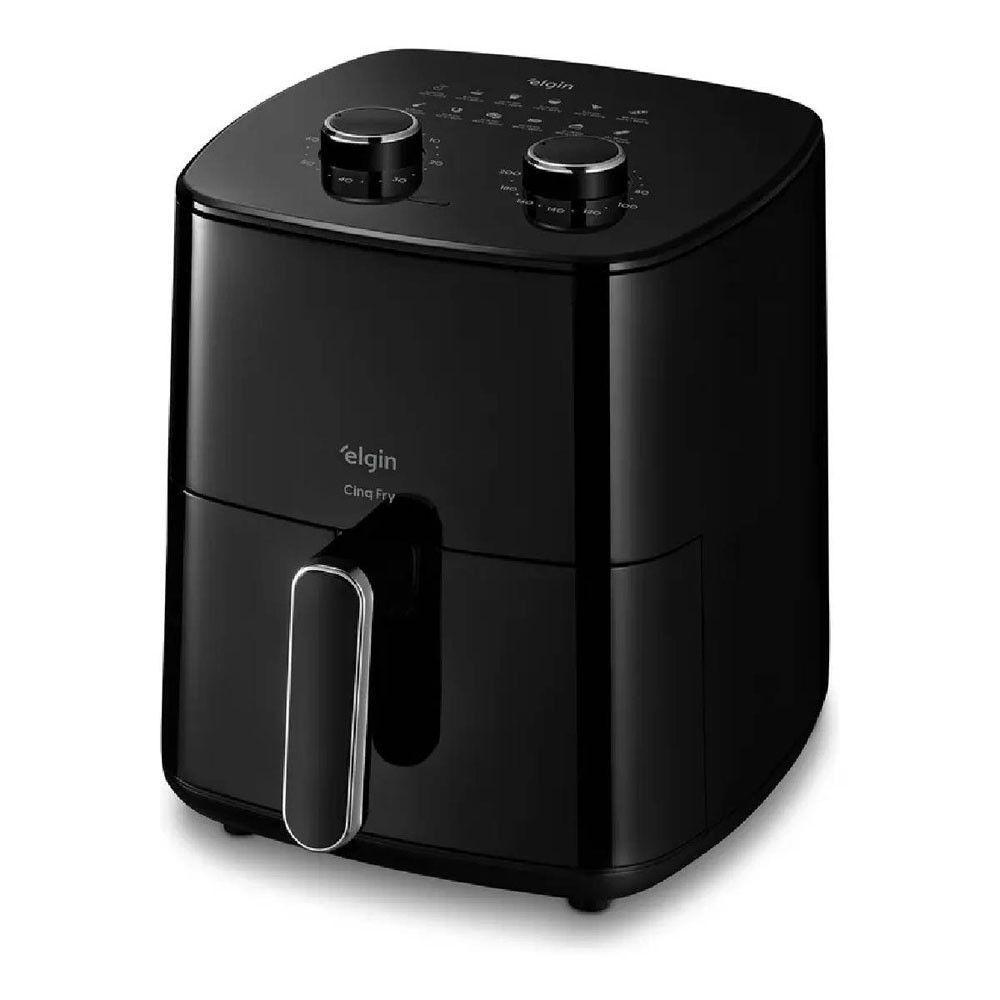 Fritadeira Elétrica Air Fryer Cinq Fry 5 Litros 1.500W Elgin Preto 110V - 1