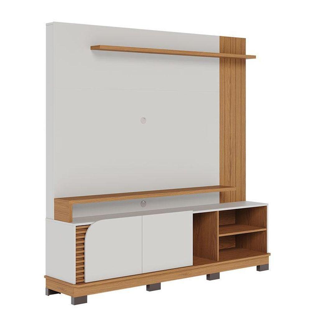 Estante Home Theater Jurerê 1.8 Com Mesa De Centro Jeri Off White Matte Freijó E Aparador Riviera Freijó – Colibri - 6