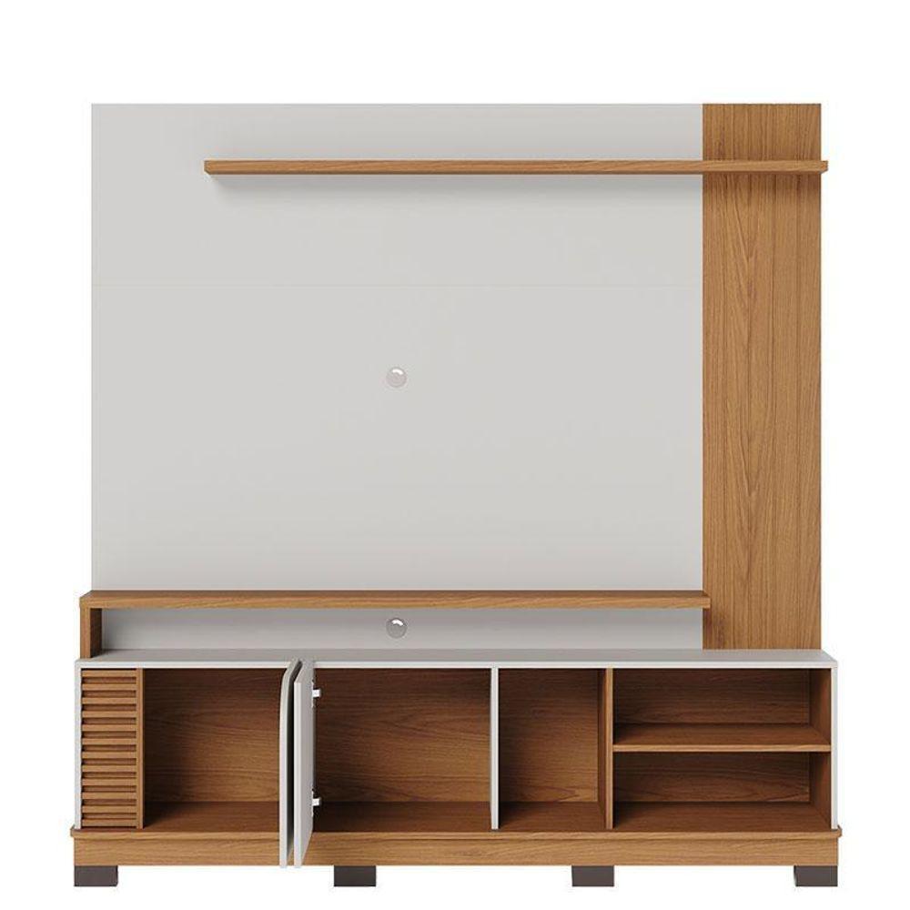 Estante Home Theater Jurerê 1.8 Com Mesa De Centro Jeri Off White Matte Freijó E Aparador Riviera Freijó – Colibri - 7