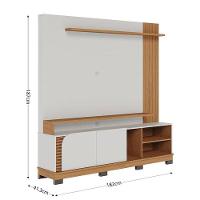 Estante Home Theater Jurerê 1.8 Com Mesa De Centro Jeri Off White Matte Freijó E Aparador Riviera Freijó – Colibri - 9