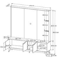 Home Tucumã 1.8 Tv Até 75 Pol. Pés De Madeira Maciça E Led Off White - 4