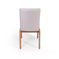 Conjunto 4 Cadeiras De Jantar Estofadas Sara Cinza Claro - 5