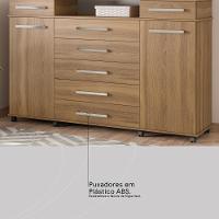 Cômoda London Quarto Com 7 Gavetas 2 Portas E Rodízios Amendola Touch - 7
