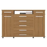 Cômoda London Quarto Com 7 Gavetas 2 Portas E Rodízios Amendola Touch - 9