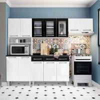 Cozinha De Aço Completa C/ Kit Para Micro-ondas Telasul Topázio 4 Peças Branco/preto Branco Com Preto - 1