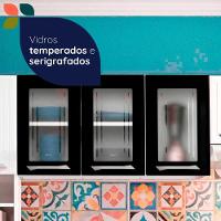 Cozinha De Aço Completa C/ Kit Para Micro-ondas Telasul Topázio 4 Peças Branco/preto Branco Com Preto - 6