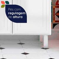 Cozinha De Aço Completa C/ Kit Para Micro-ondas Telasul Topázio 4 Peças Branco/preto Branco Com Preto - 8