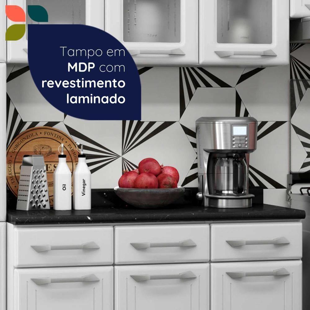 Cozinha De Aço Completo Telasul Topázio C/ Vidro 4 Peças Branco Branco - 7