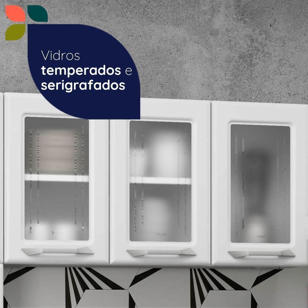 Cozinha De Aço Completo Telasul Topázio C/ Vidro 4 Peças Branco Branco - 8