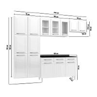 Cozinha De Aço Completo Telasul Topázio C/ Vidro 4 Peças Branco Branco - 3