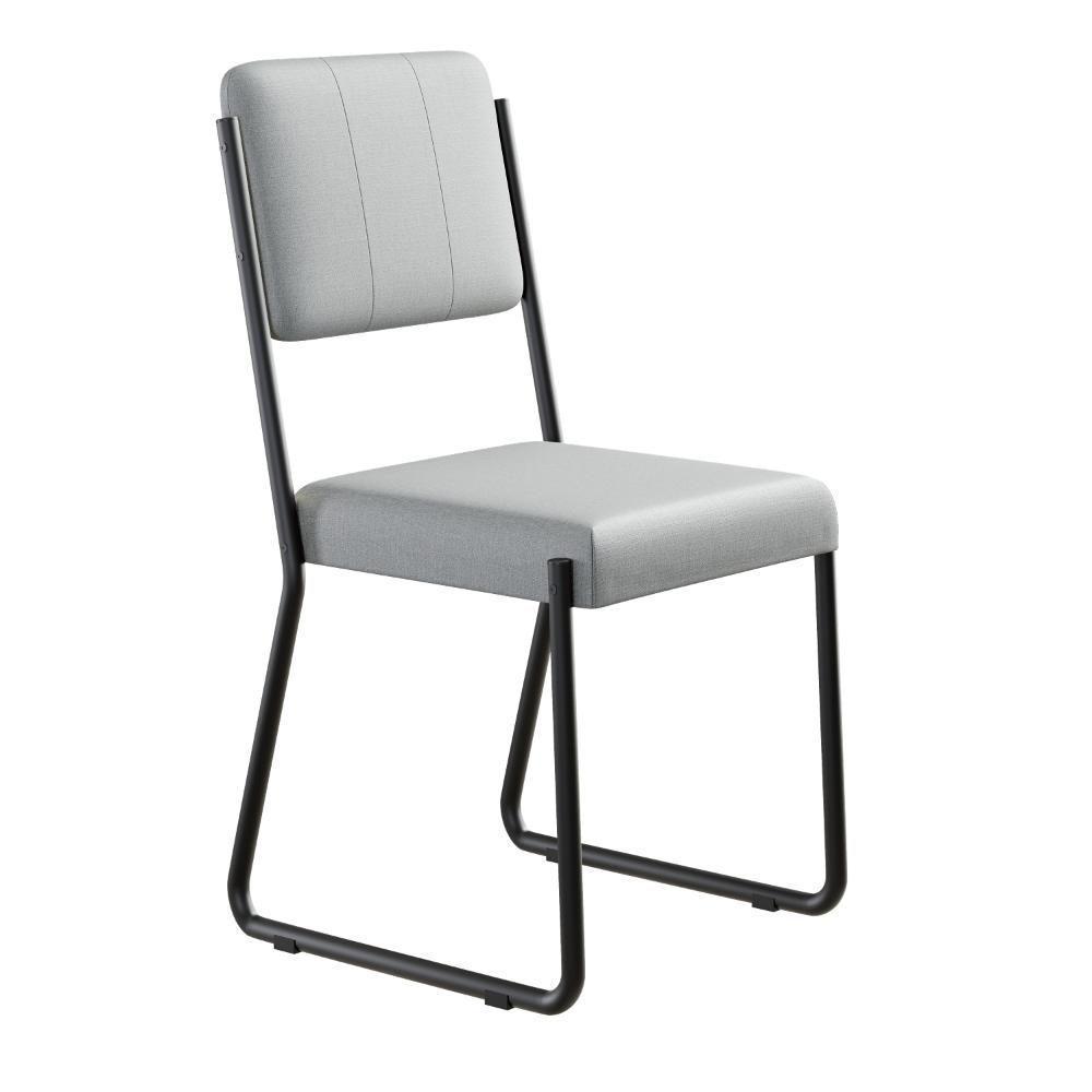 Conjunto 4 Cadeiras De Jantar Next Cinza Claro Corriente Est.preta - 10