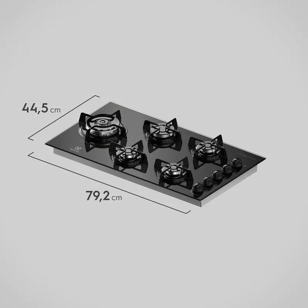 Cooktop 5 Bocas Electrolux A Gás Com Tripla Chama KE5TD - Bivolt - 2