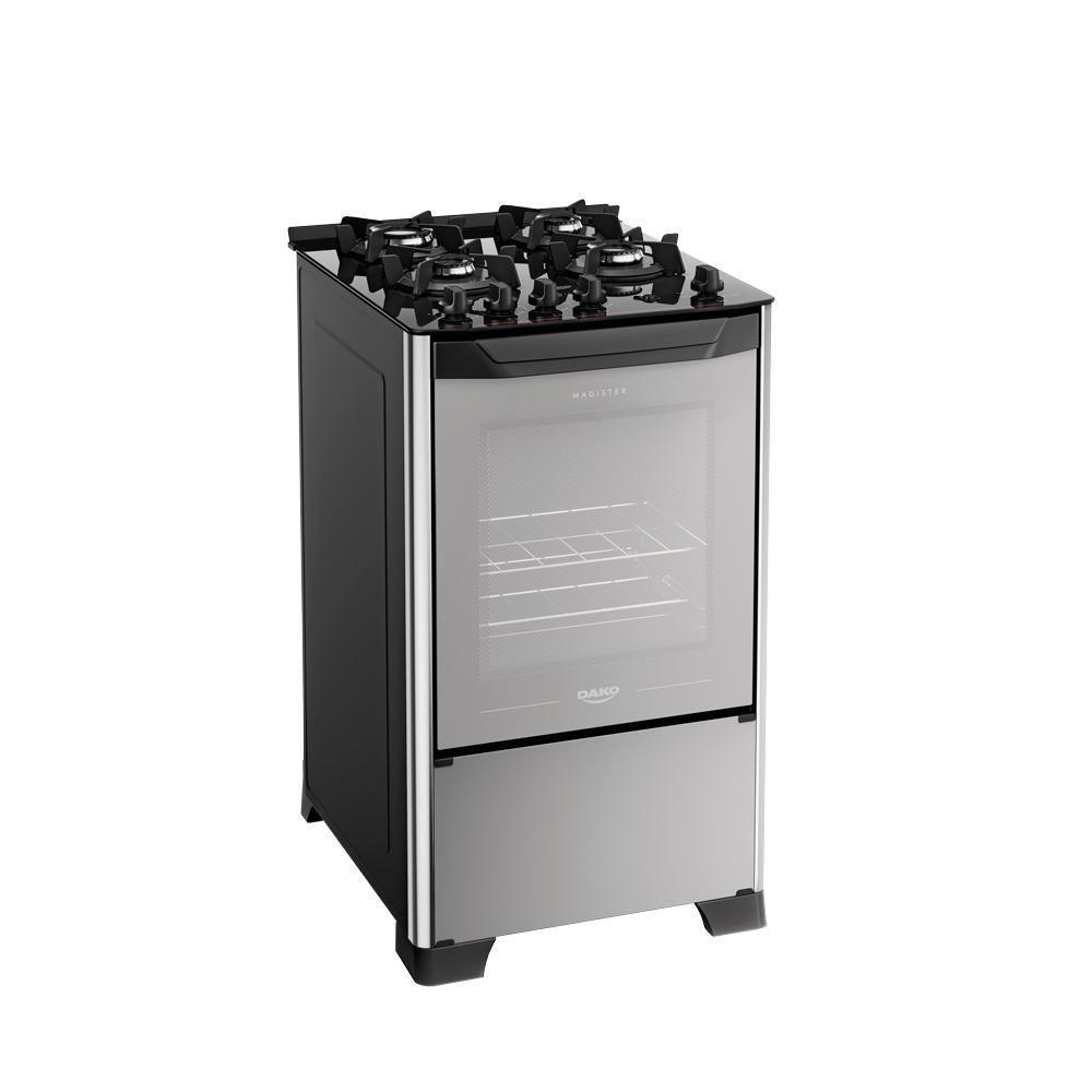 Fogão 4 Bocas Dako Magister Style Com Mesa De Vidro Espelhado Bivolt - 2
