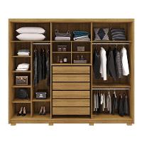 Guarda-roupa Casal 6 Portas 6 Gavetas 100% Mdf Dukai Nature/fendi - 2