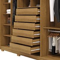 Guarda-roupa Casal 6 Portas 6 Gavetas 100% Mdf Dukai Nature/fendi - 5