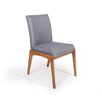 Conjunto 2 Cadeiras De Jantar Estofadas Sara Cinza Escuro - 2