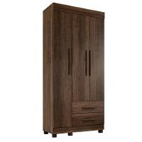 Guarda Roupa Copacabana New Quarto Com 3 Portas E 2 Gavetas Imbuia - 1