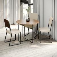 Conjunto 2 Cadeiras De Jantar Next Cinza Claro Corr-cr Caramelo Est.preta - 6