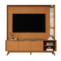 Home Tucumã 1.8 Tv Até 75 Pol. Pés De Madeira Maciça E Led Nature - 1