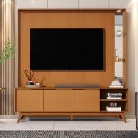 Home Tucumã 1.8 Tv Até 75 Pol. Pés De Madeira Maciça E Led Nature - 2