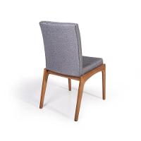 Conjunto 4 Cadeiras De Jantar Estofadas Sara Cinza Escuro