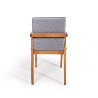 Conjunto 4 Cadeiras Estofadas Luna Cinza Escuro - 6