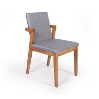 Conjunto 6 Cadeiras Estofadas Luna Cinza Escuro