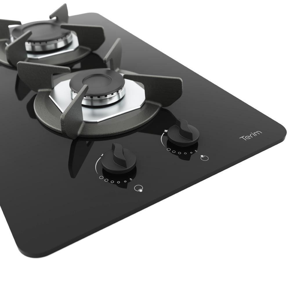 Cooktop Terim Safe Ferro Fundido 2 Bocas A Gas Preto Bivolt - 5