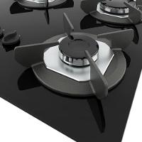 Cooktop Terim Safe Ferro Fundido 2 Bocas A Gas Preto Bivolt