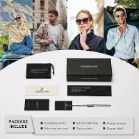 Óculos De Sol Masculino Polarizado Uv400 Quadrados Preto