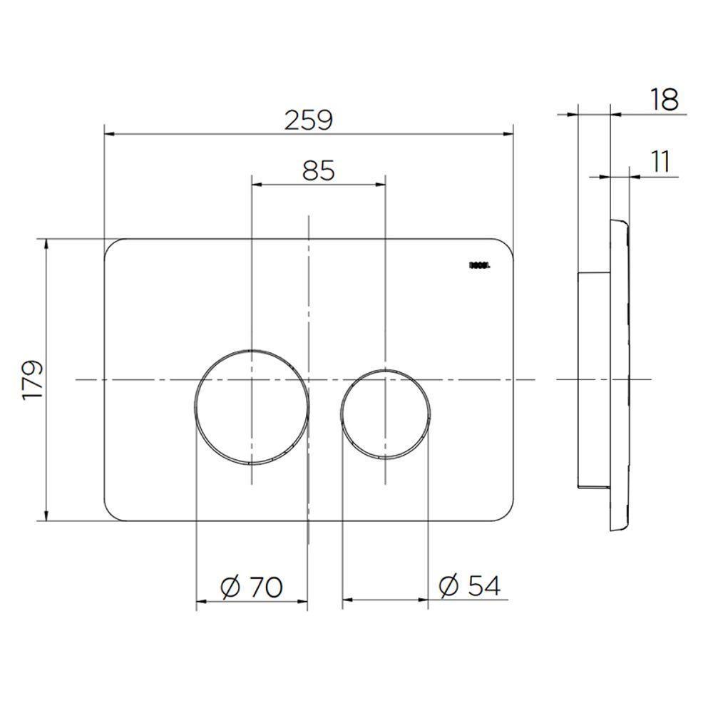 Acabamento Para Caixa De Descarga Embutida Docol Salvágua 949416 Inox Escovado - 2