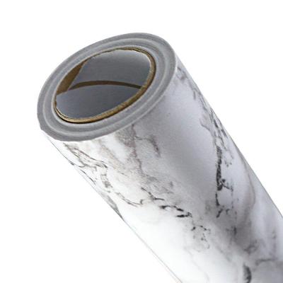 Papel De Parede Pvc Marmorizado Preto E Branco