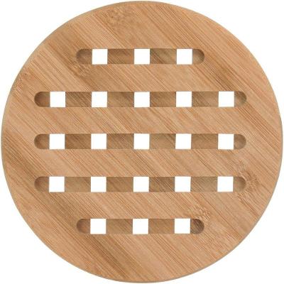 Table Descanso Panela 1X18X18Cm Bambu Natural Redondo